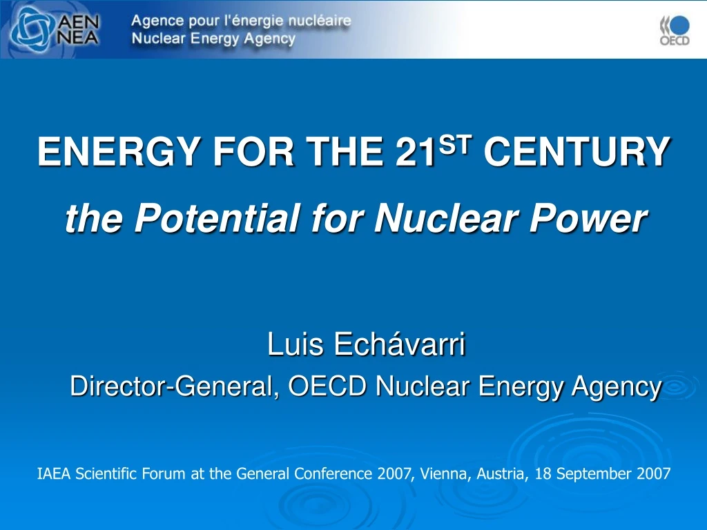 energy for the 21 st century the potential for nuclear power