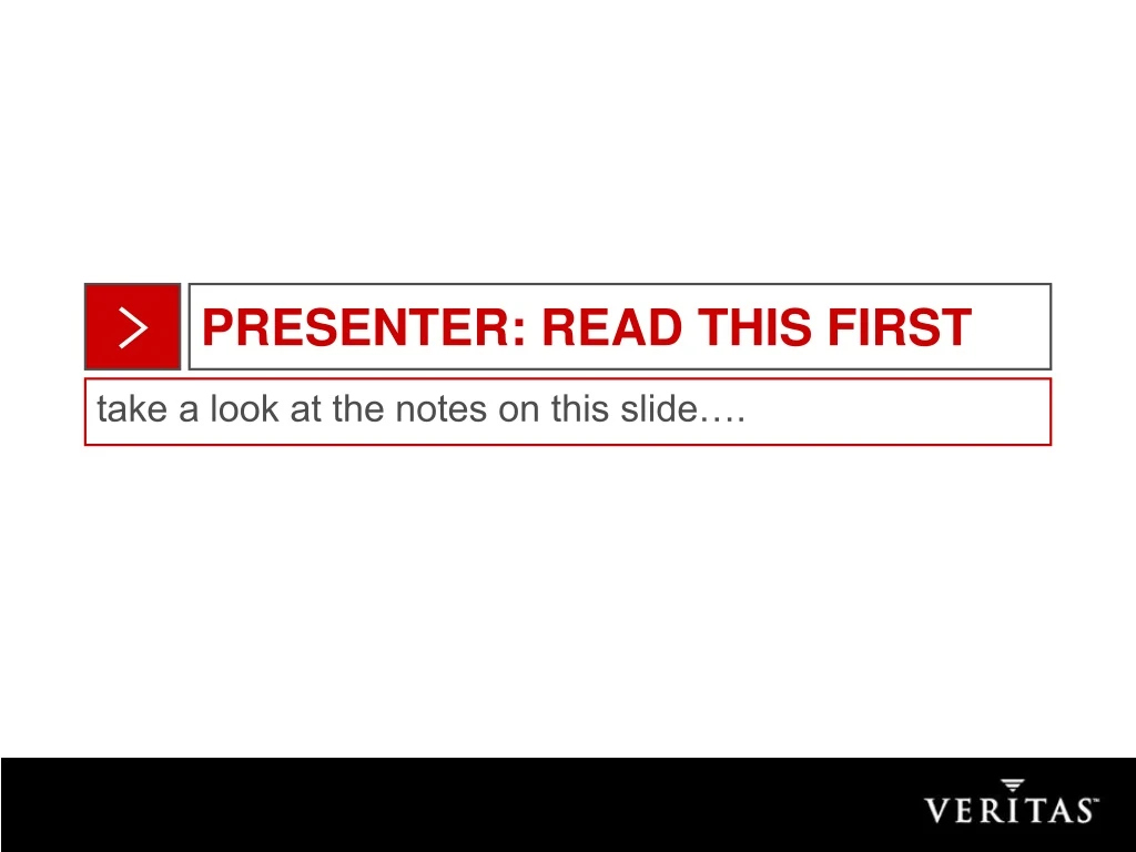 presenter read this first