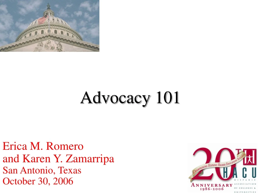 advocacy 101