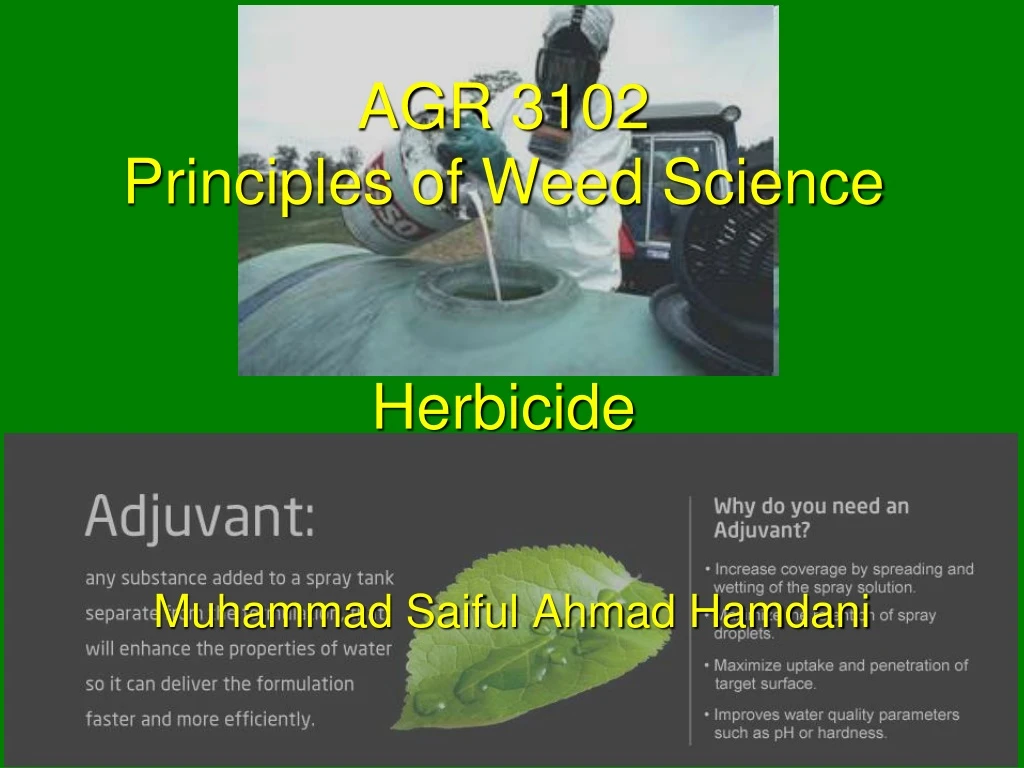 agr 3102 principles of weed science herbicide