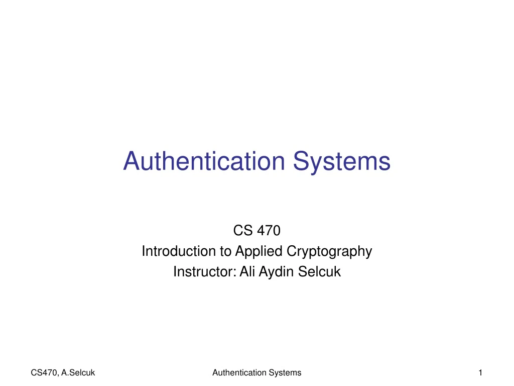 authentication systems