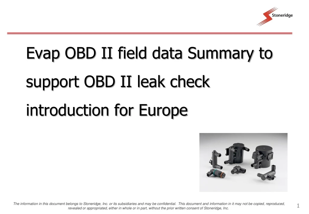 evap obd ii field data summary to support obd ii leak check introduction for europe