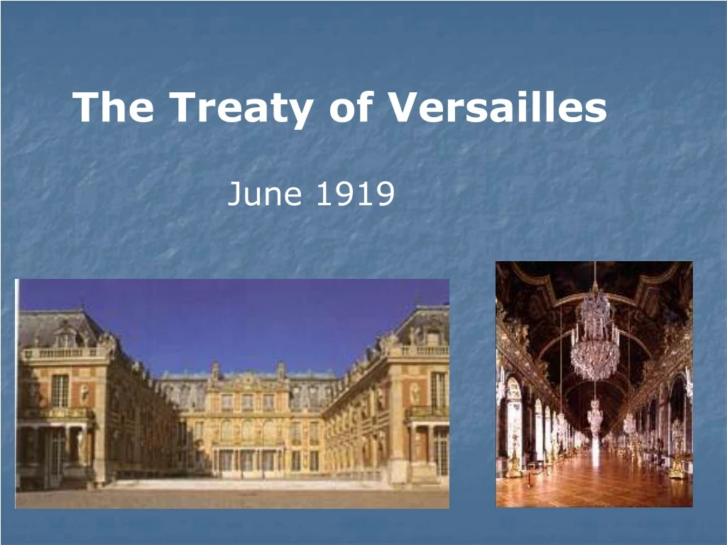 the treaty of versailles