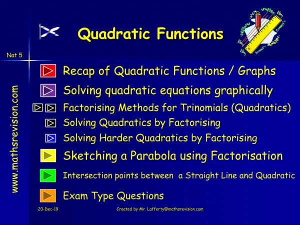 Quadratic Functions