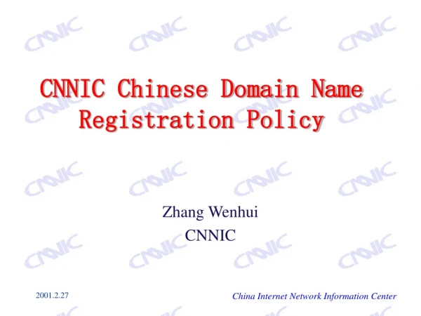 CNNIC Chinese Domain Name Registration Policy