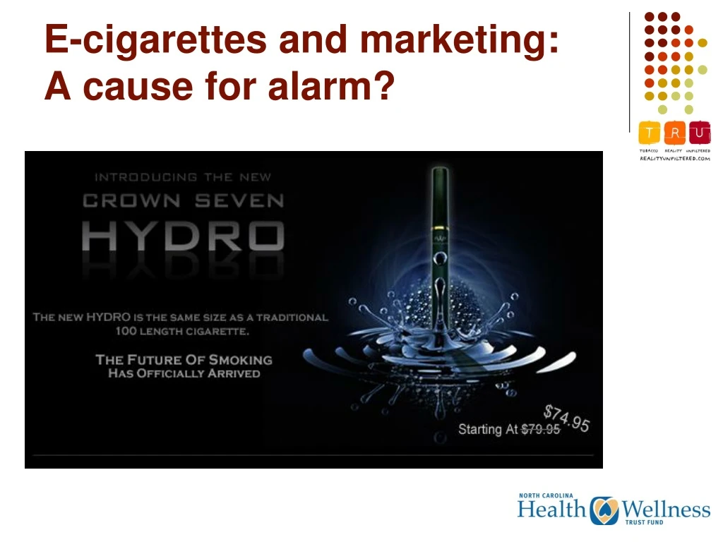 e cigarettes and marketing a cause for alarm