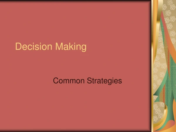 Decision Making