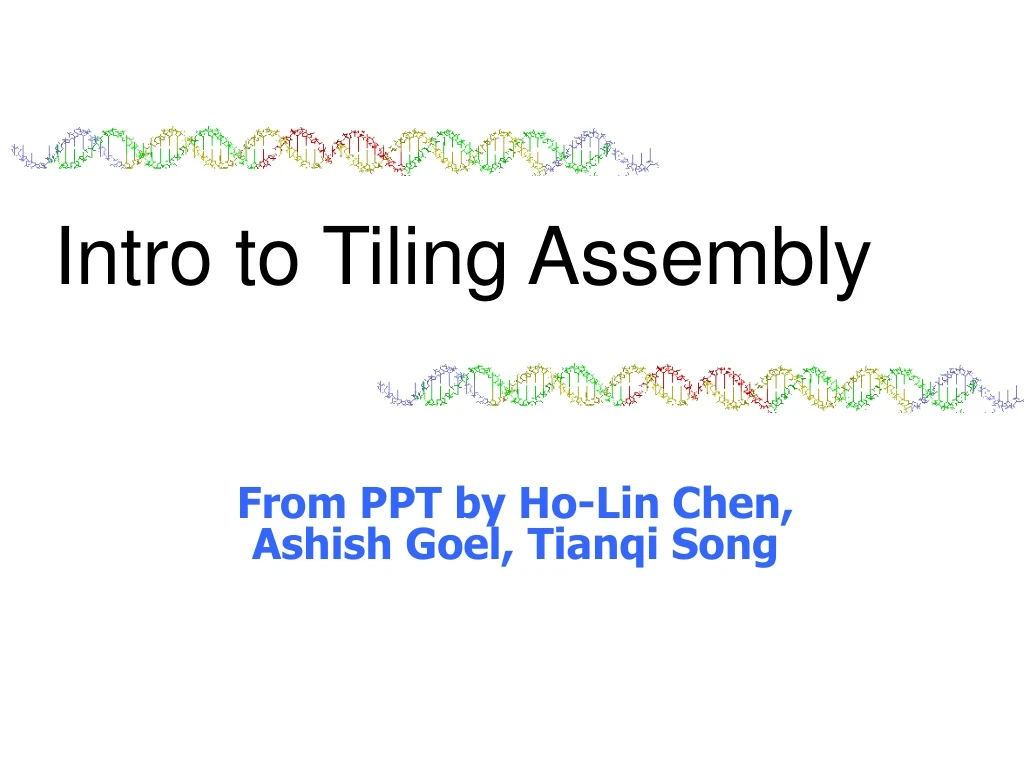 from ppt by ho lin chen ashish goel tianqi song