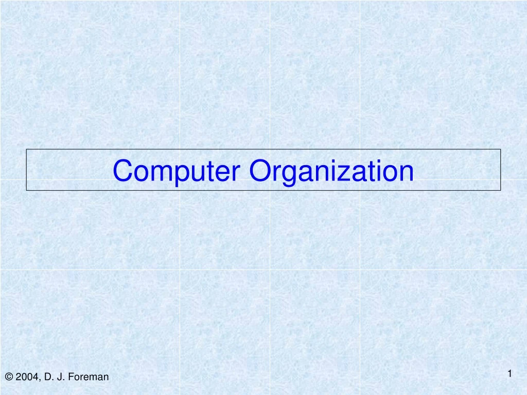 computer organization