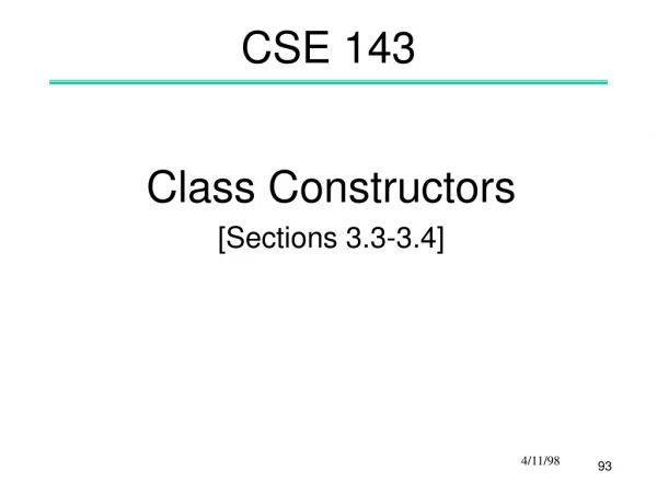 CSE 143