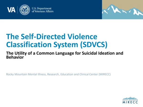 The Self-Directed Violence Classification System (SDVCS)