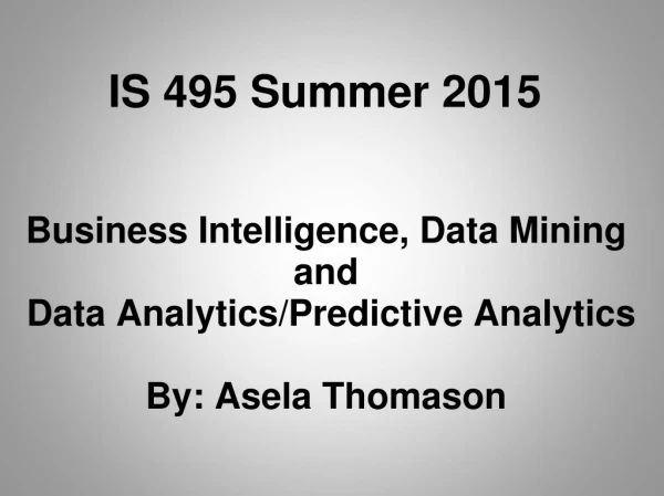 IS 495 Summer 2015