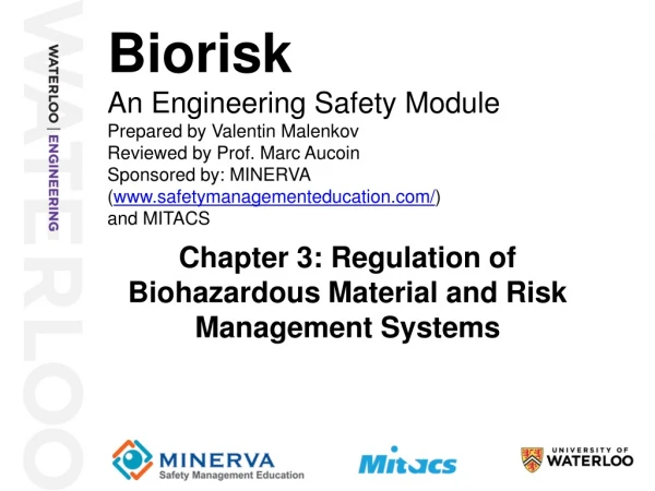 Chapter 3: Regulation of Biohazardous Material and Risk Management Systems