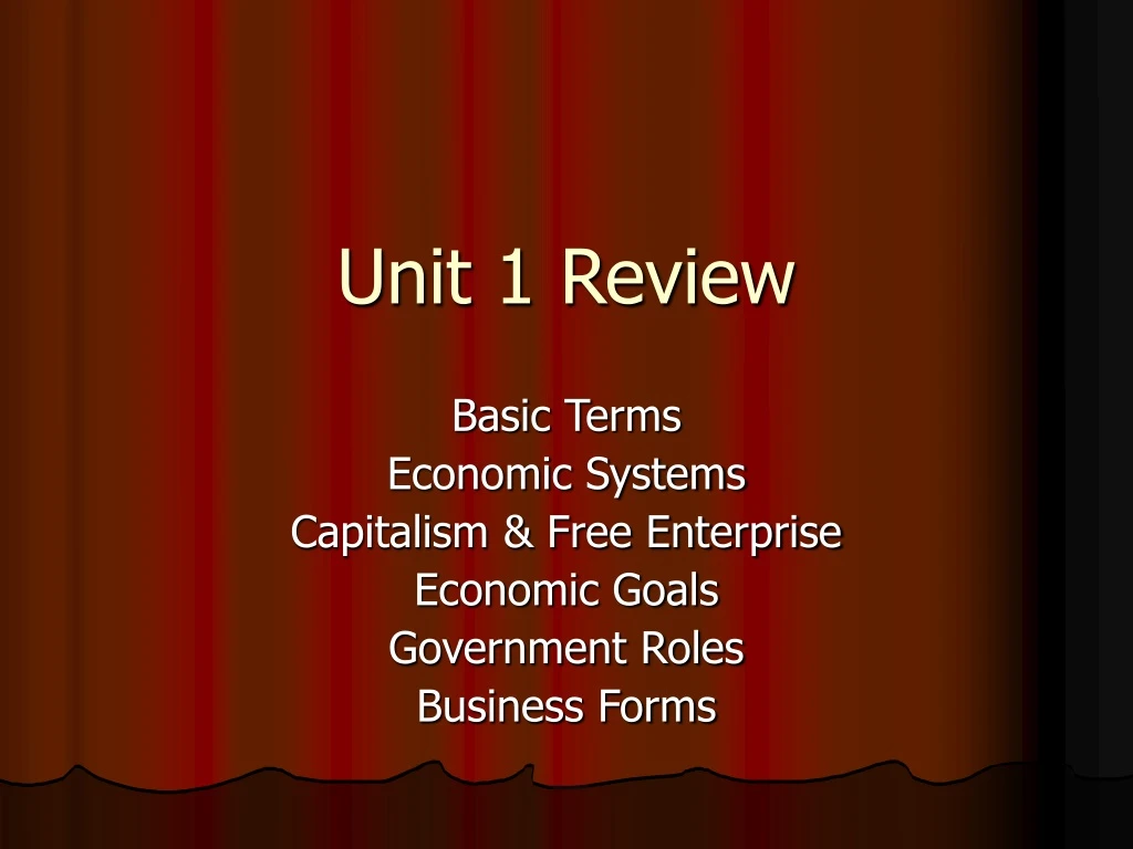 unit 1 review