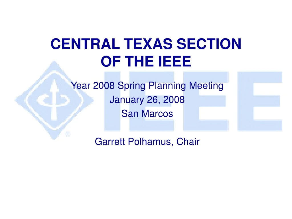 central texas section of the ieee