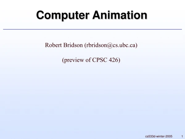 Computer Animation