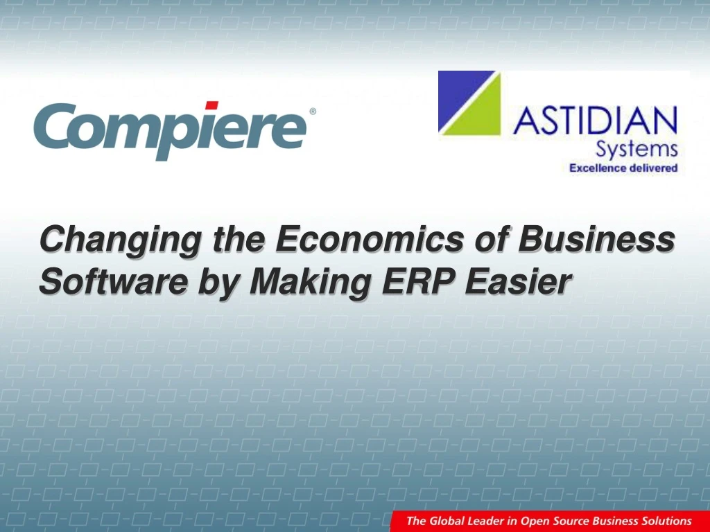 changing the economics of business software by making erp easier