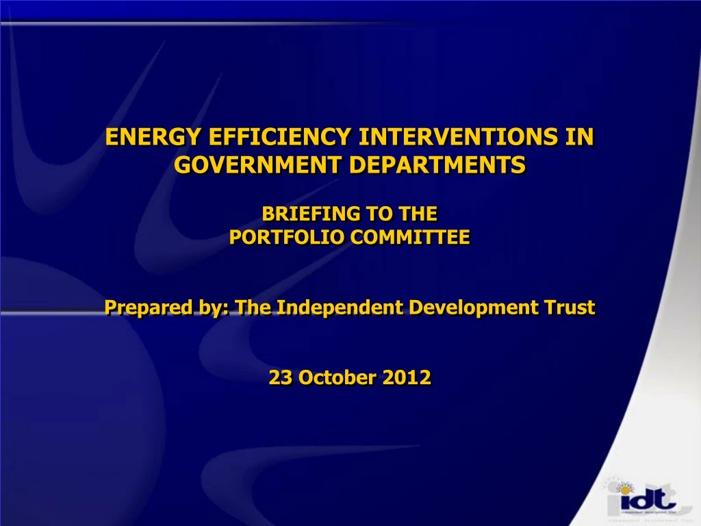 energy efficiency interventions in government