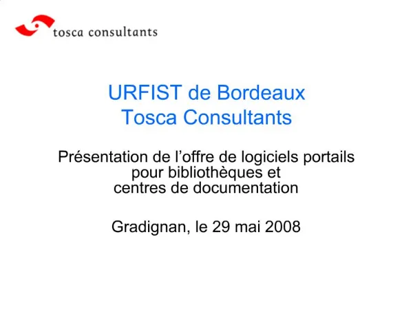 URFIST de Bordeaux Tosca Consultants