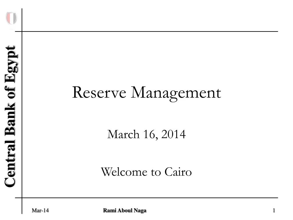 reserve management