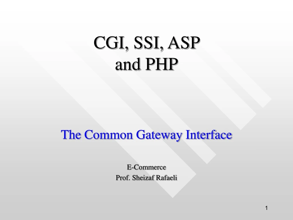 cgi ssi asp and php