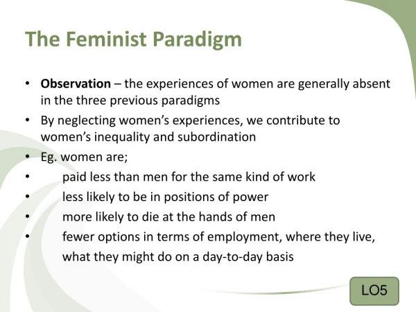 The Feminist Paradigm