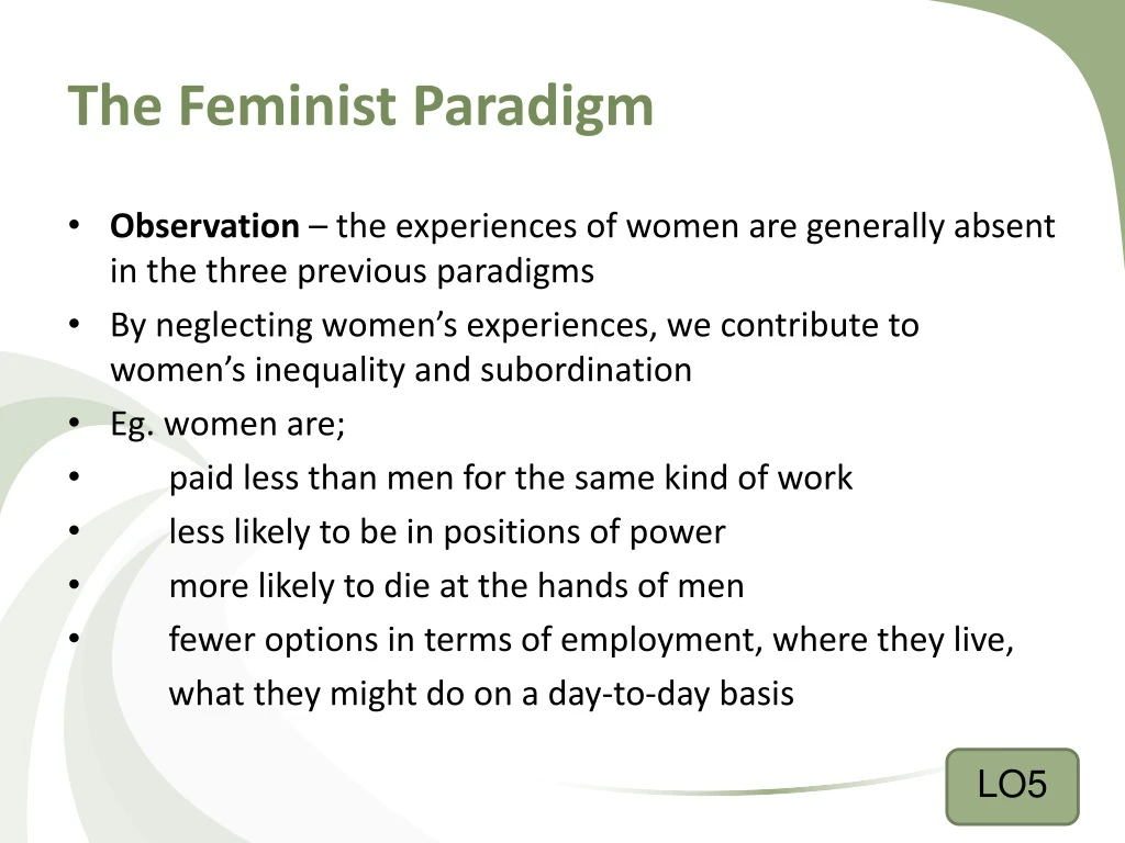 the feminist paradigm