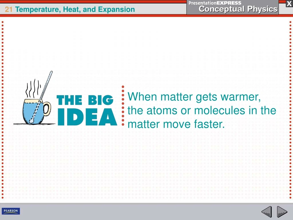 when matter gets warmer the atoms or molecules