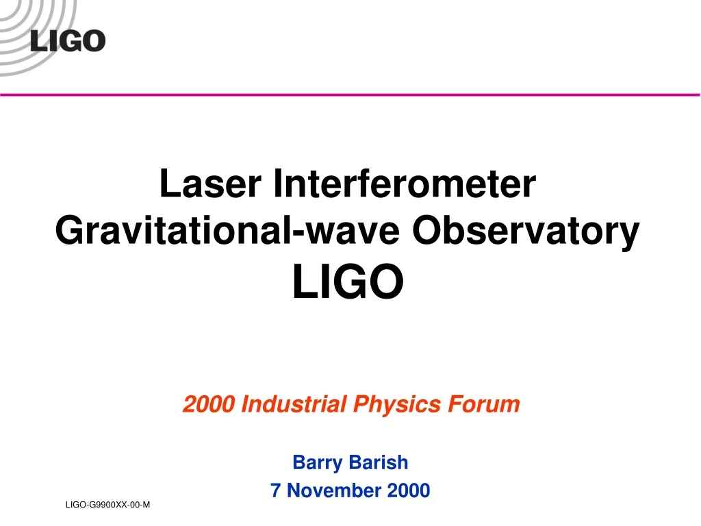 laser interferometer gravitational wave observatory ligo