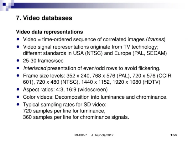 7. Video databases