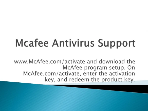mcafee antivirus support