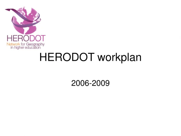 HERODOT workplan