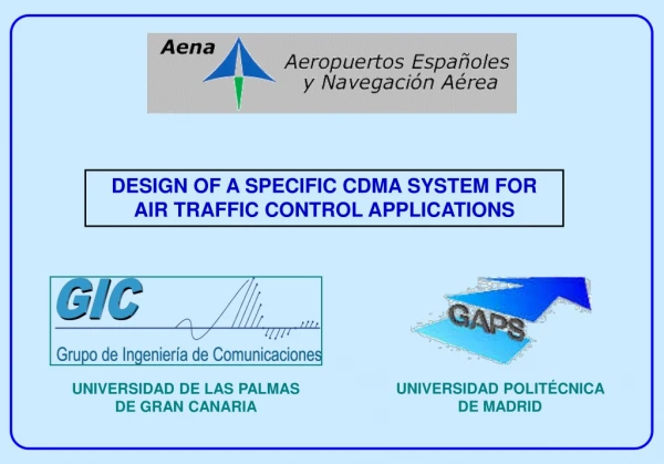 DESIGN OF A SPECIFIC CDMA SYSTEM FOR  AIR TRAFFIC CONTROL APPLICATIONS