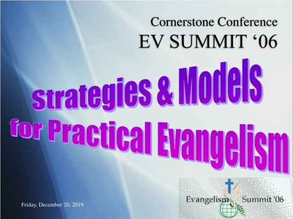 Cornerstone Conference  EV SUMMIT ‘06