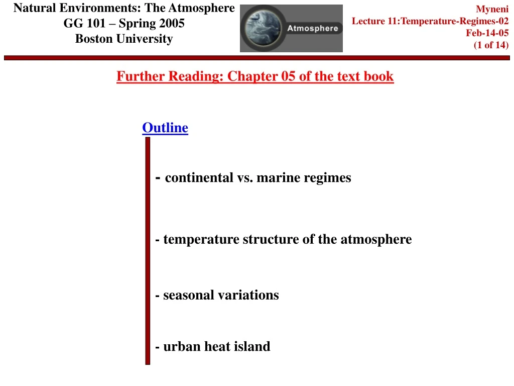 natural environments the atmosphere gg 101 spring