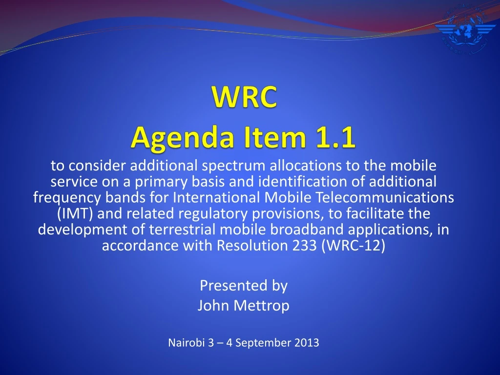 wrc agenda item 1 1