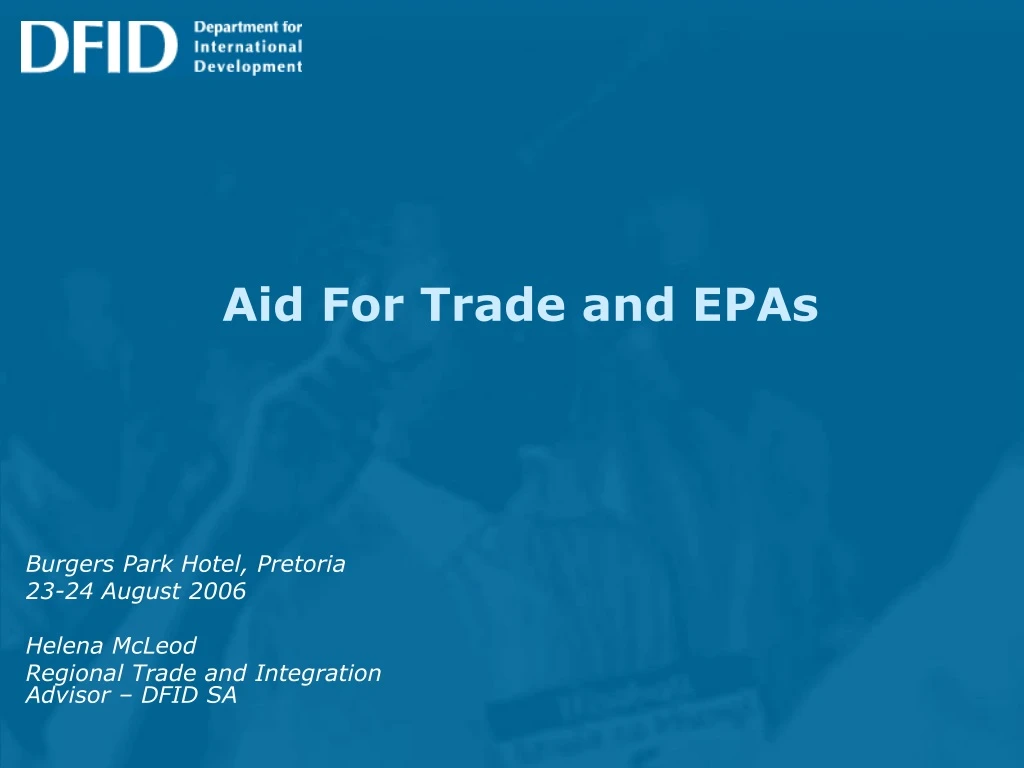 aid for trade and epas