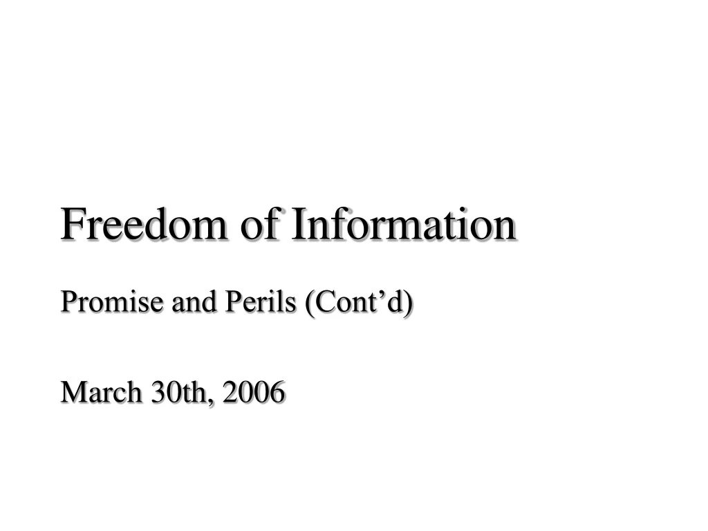 freedom of information