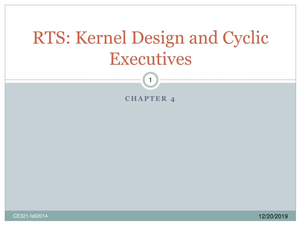 rts kernel design and cyclic executives