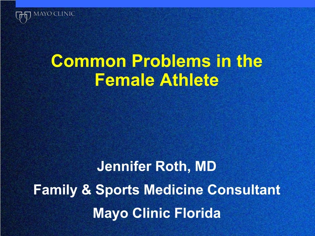 common problems in the female athlete
