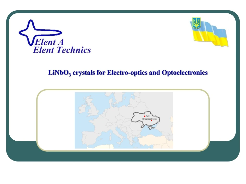 linbo 3 crystals for electro optics