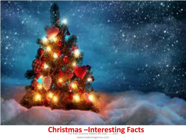 Christmas –Interesting Facts