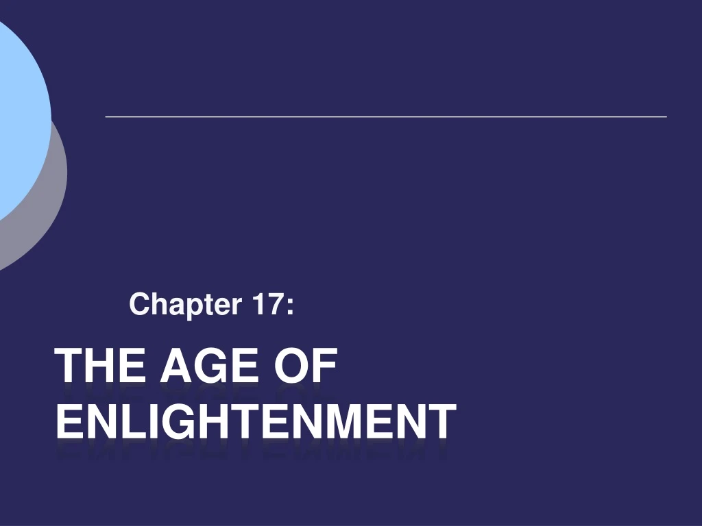 the age of enlightenment