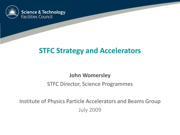 STFC Strategy and Accelerators