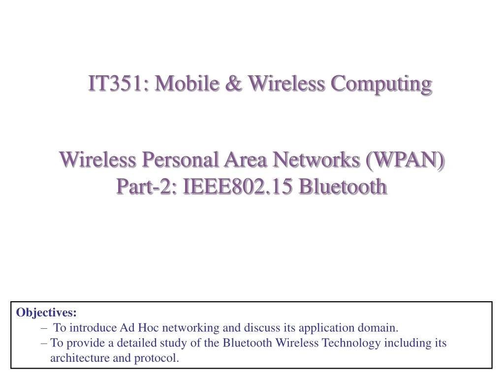 it351 mobile wireless computing