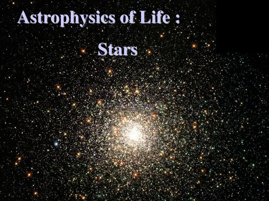 astrophysics of life stars