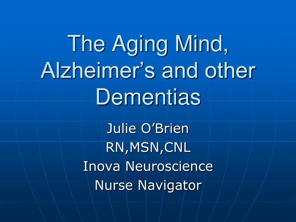 the aging mind alzheimer s and other dementias