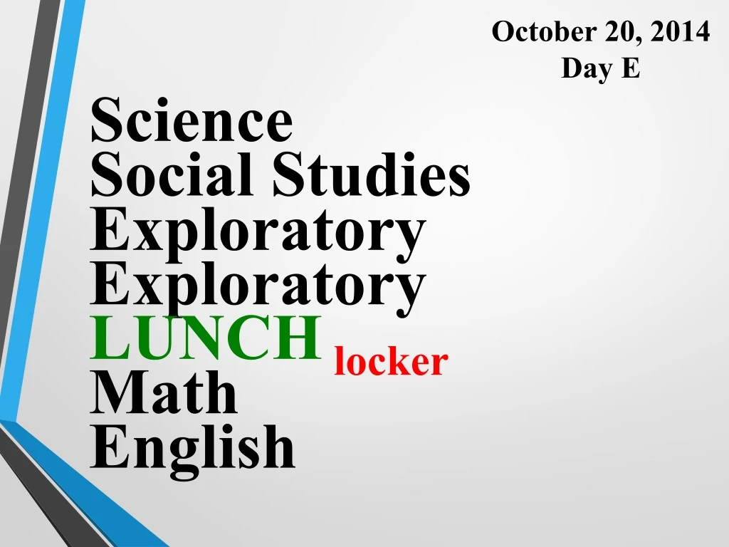 october 20 2014 day e