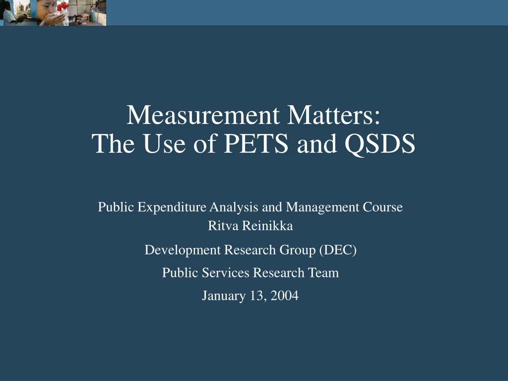 measurement matters the use of pets and qsds
