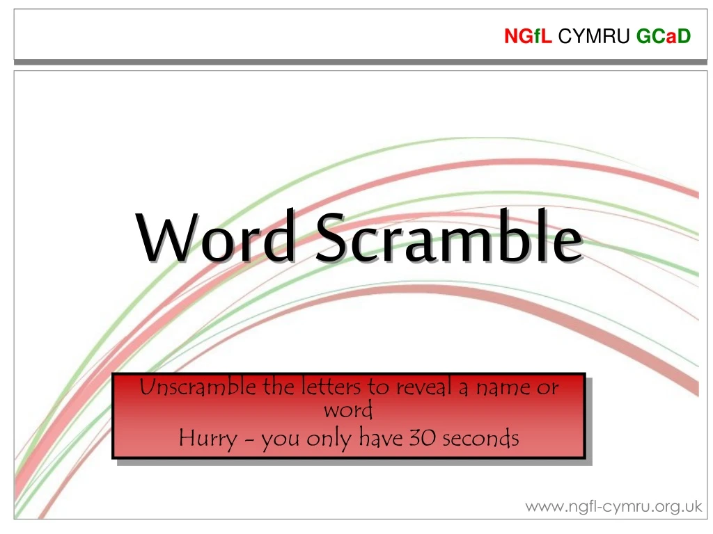 word scramble